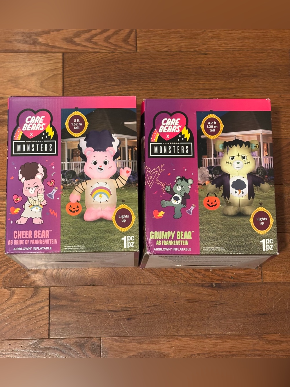 Care Bears x Universal Monsters Halloween Inflatable Bundle Gemmy Gumpy & Cheer